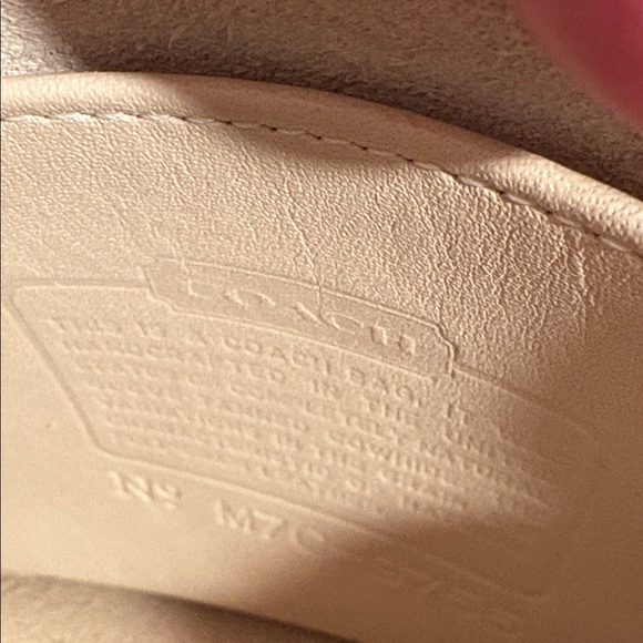 Vintage Coach Beige Leather flap pocket convertible Crossbody Bag - Picture 2 of 4